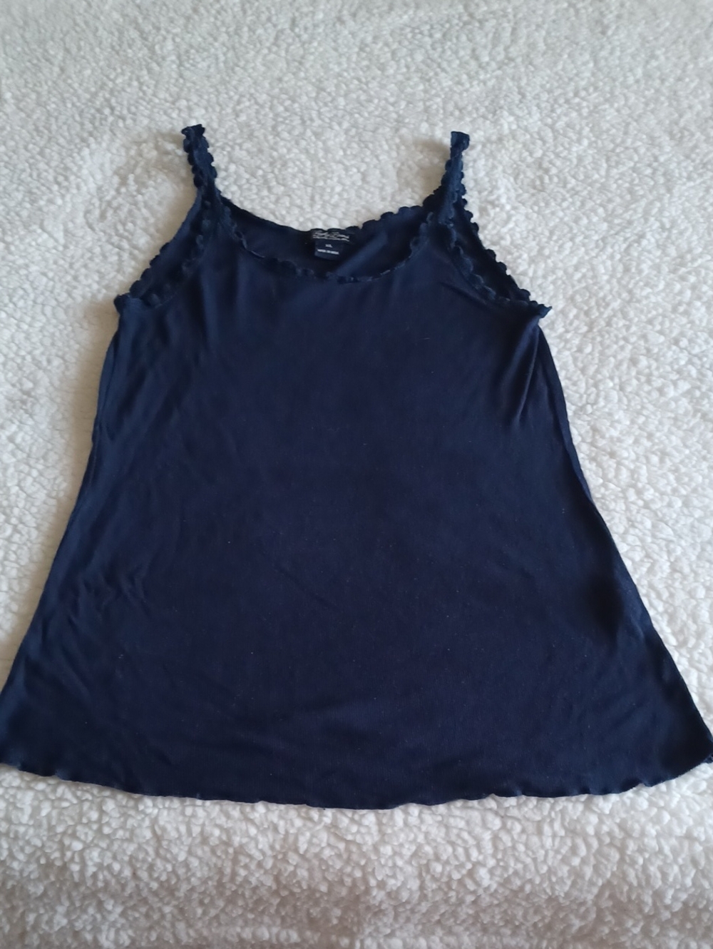 Lucky Brand Navy Lace-Trim Camisole